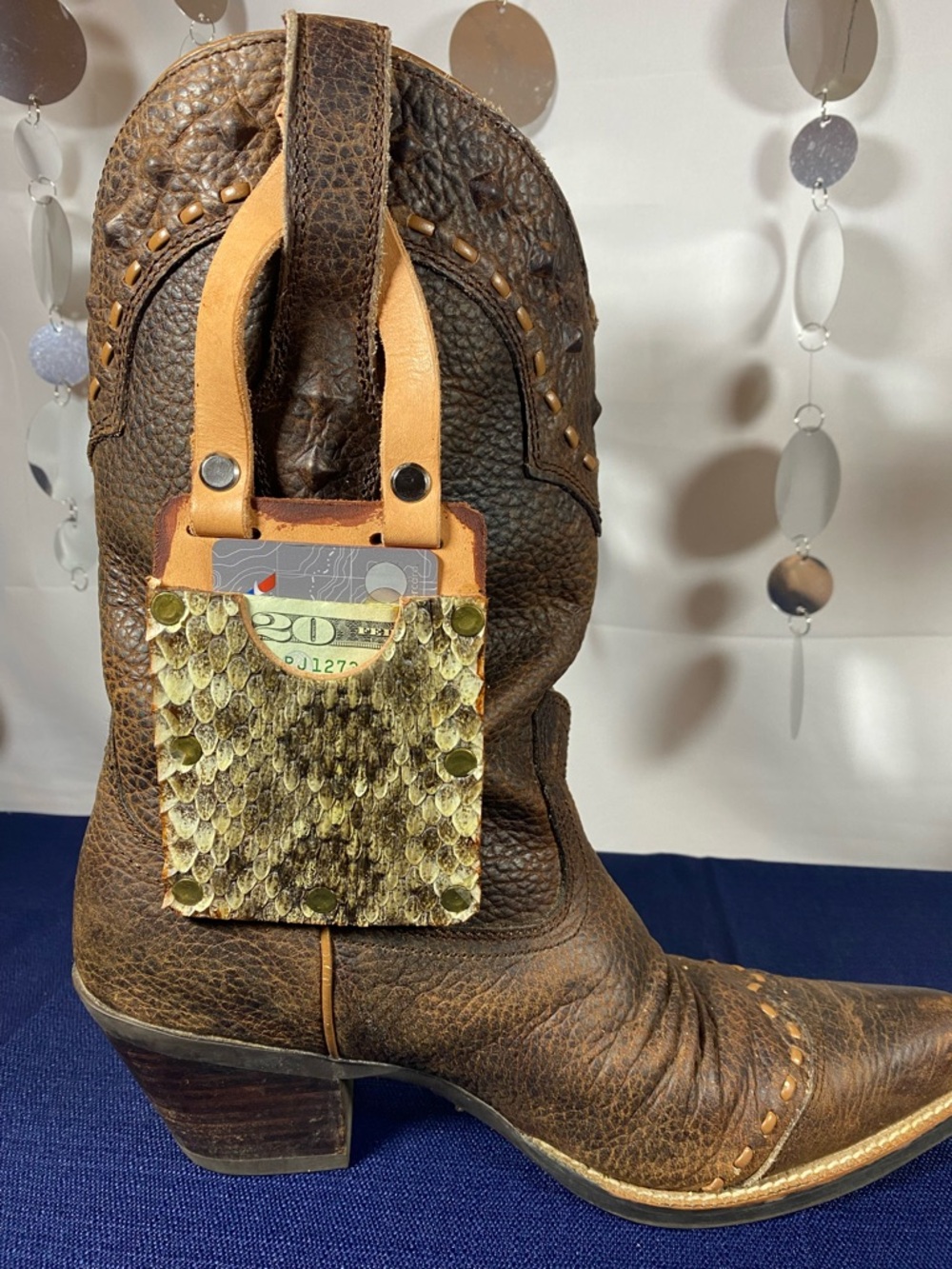 Handcrafted Rattlesnake Boot Wallet - Picture 6 of 8